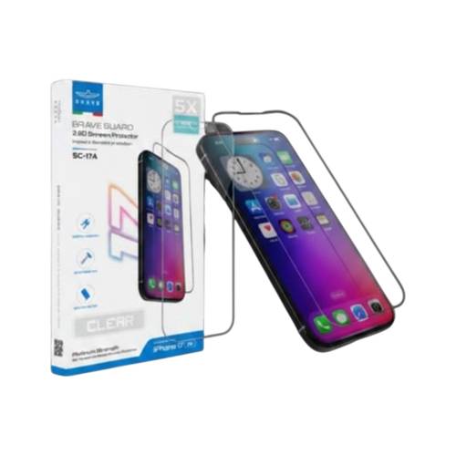 واقي شاشة Brave Platinum Strength لهاتف iPhone 17 Air - شفاف SC-17A