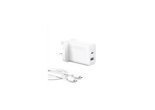 شاحن أنكر سيليكت 20 واط - منفذان مع كابل USB-C بطول 1.5 متر - B2348k21