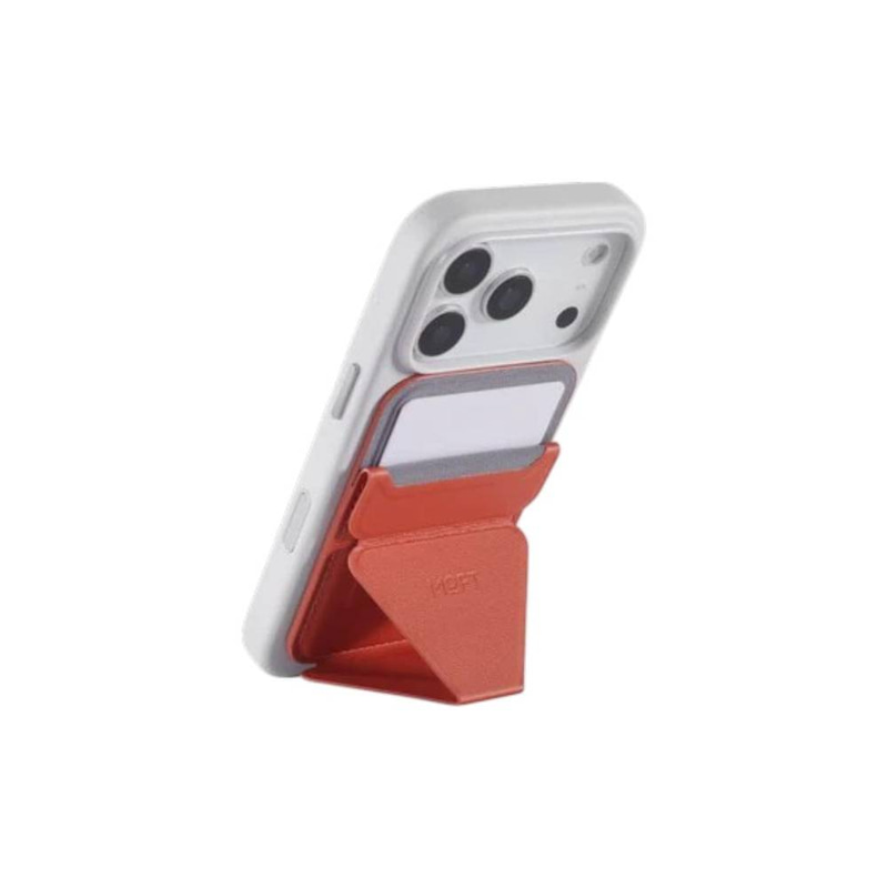 حامل هاتف ومحفظة Moft Snap متوافق مع MagSafe لأجهزة iPhone - أحمر غروب الشمس - CLRD