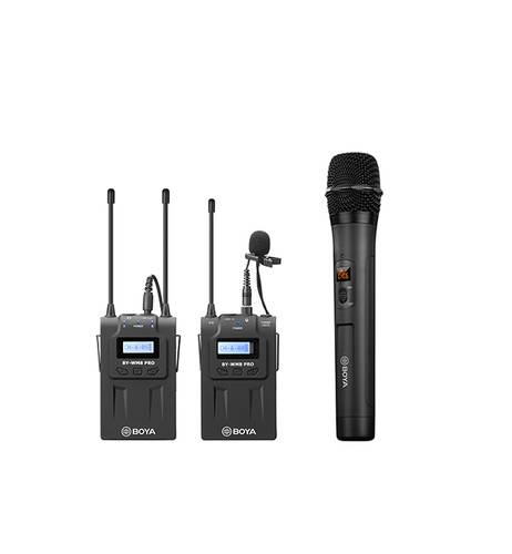 نظام ميكروفون لاسلكي ثنائي القناة BY-WM8 Pro-K4 UHF