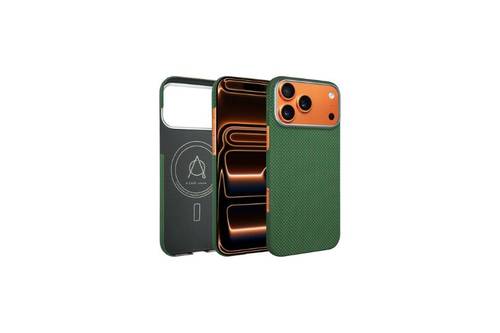 جراب A-Case من ألياف الأراميد مصمم خصيصًا لهاتف iPhone 17 Pro Max - أخضر