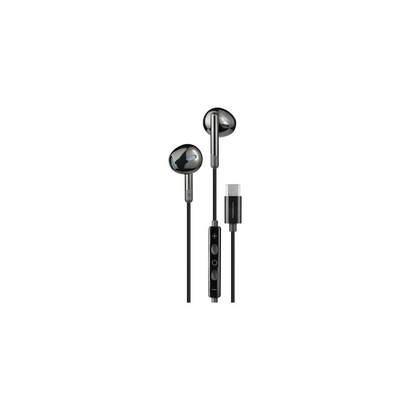 Powerology Type-C Stereo Earphones-Black