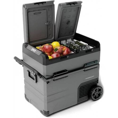 POWEROLOGY SMART FRIDGE & FREEZER WITH INDEPENDENT DUAL COMPARTMENT - 55L - BLACK