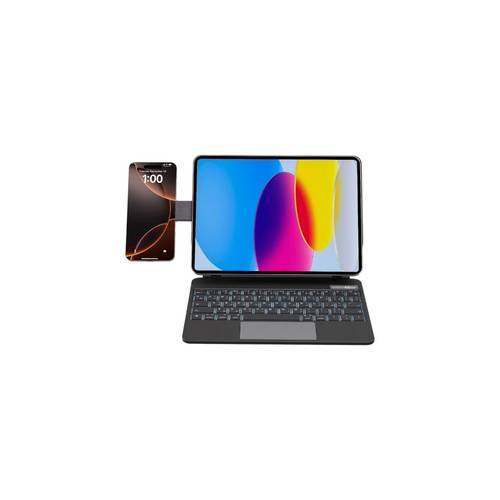 Powerology Apple Magic Keyboard 10Th Gen -3.0-4.2V With Phone Holder -Black