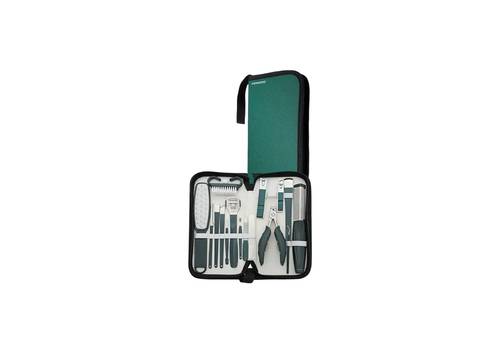 Porodo 16-In-1 Portable Nail Clipper Set for Manicure & Pedicure-Green