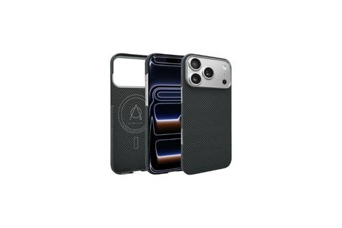 جراب A-Case KAVAR المصنوع من ألياف الأراميد لهاتف iPhone 17 Pro Max - أسود