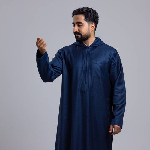ثوب الدفه مغربي شتوي سحاب