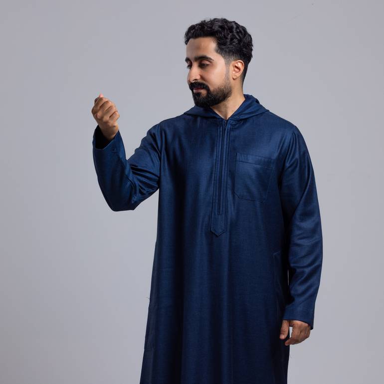 ثوب الدفه مغربي شتوي سحاب