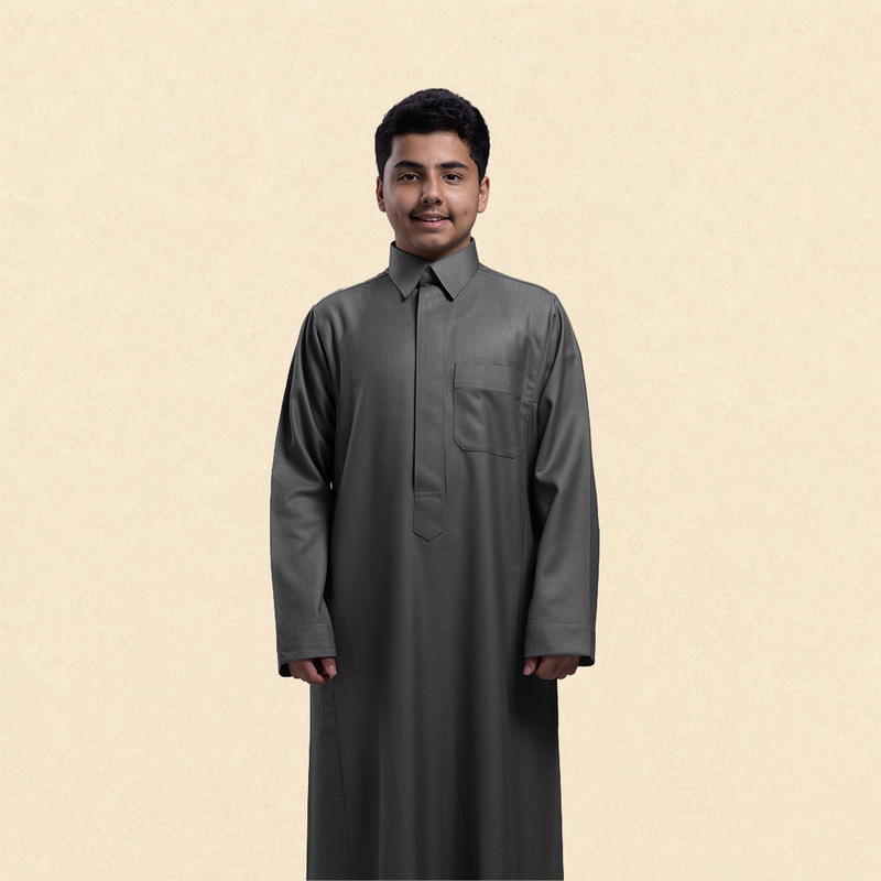 Daffah Classic Winter Thobe Zipper Youth