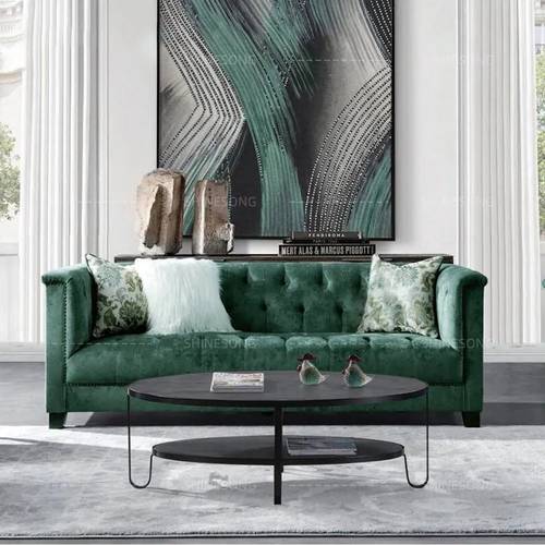 كنبة مخملية بثلاث مقاعد 160x60x90سم