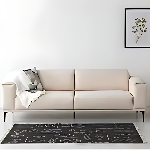  كنبة مقعدين بيج 220x85x85سم