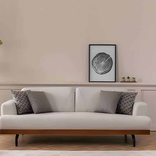   كنب رمادي مقعدين 220x85x85سم
