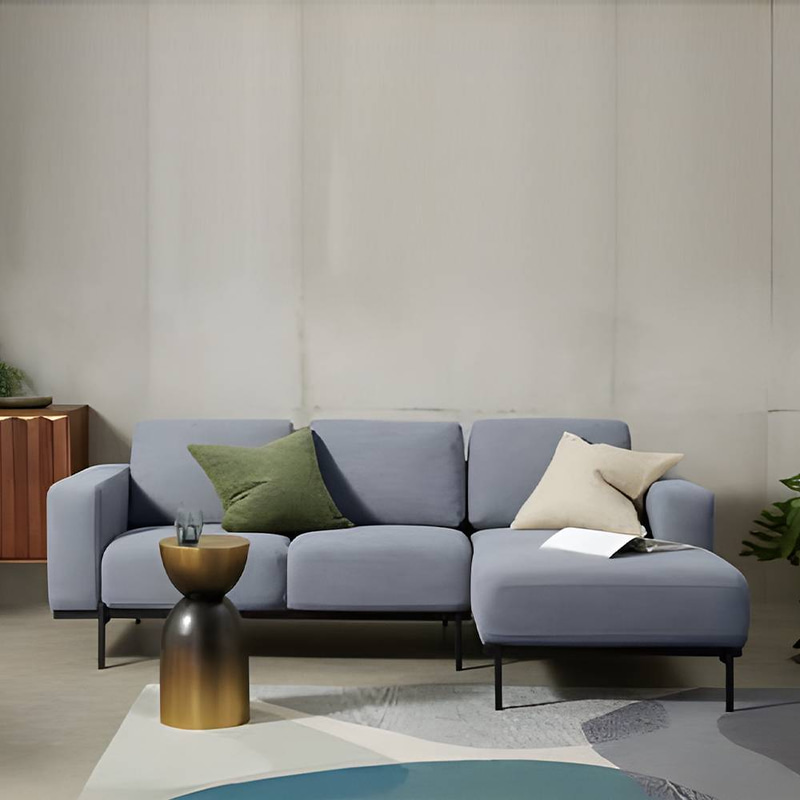 كنب زاوية رمادية 250x90x85سم