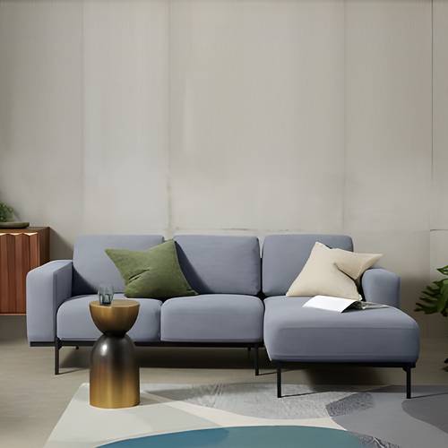 كنب زاوية رمادية 250x90x85سم