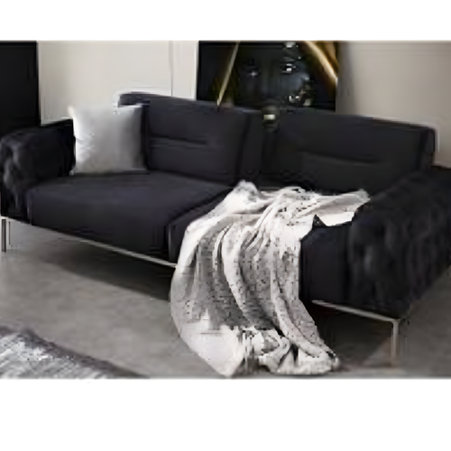  كنبة سوداء مقعدين220x85x85 سم