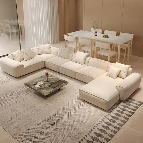 شاني كنب زاوية حرف يو اوف وايت