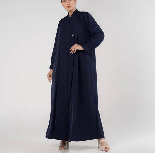 Navy blue crepe abaya