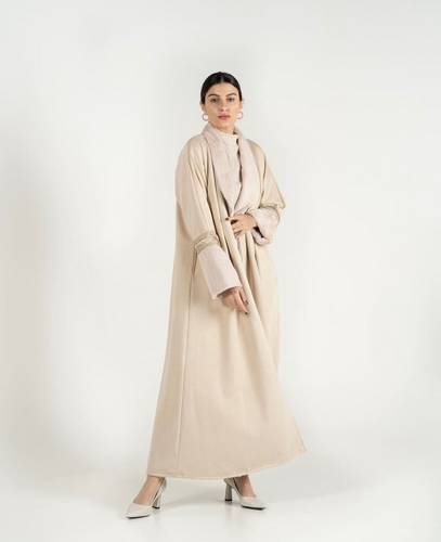 Off White Fur Lined Coat
