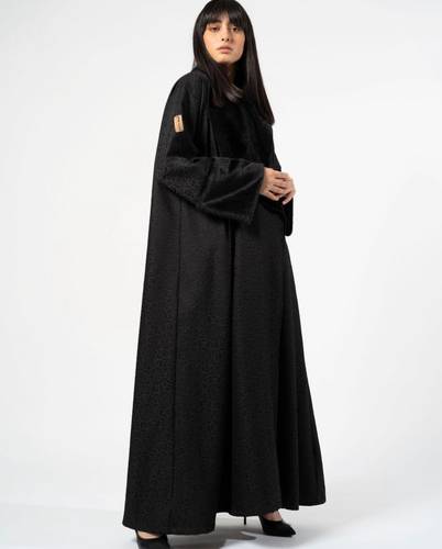 Black Fur Abaya