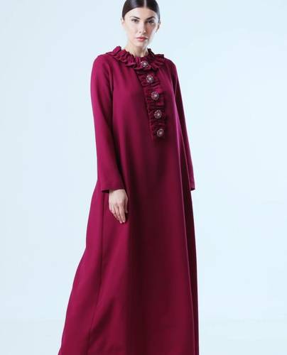 Red Crepe Dress