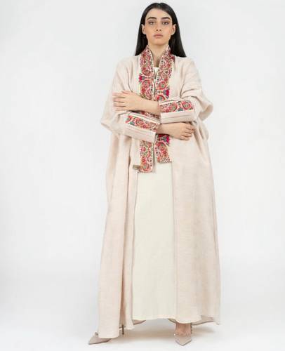 Baige Embroidered Abaya