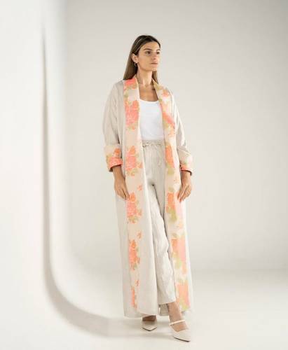 Beige Flower Blazer