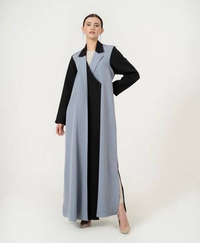 Black / Blue Double Collar Blazer