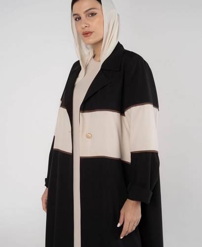 Black and beige blazer