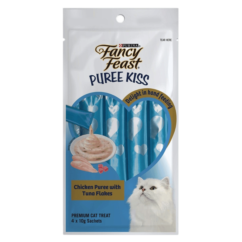 Fancy Feast Rewards Chicken Puree with Tuna Strips 4 x 10g