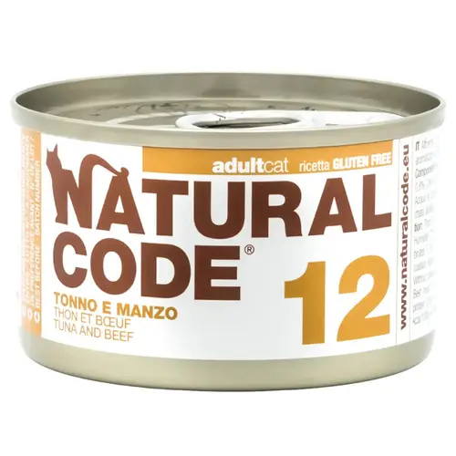 Natural Code Canned Tuna & Beef Gluten Free for Adult Cats 85g