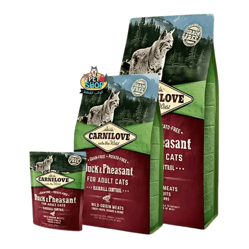 Carnilov Dry Duck Food and Hairball Gradual Control for Adult Cats