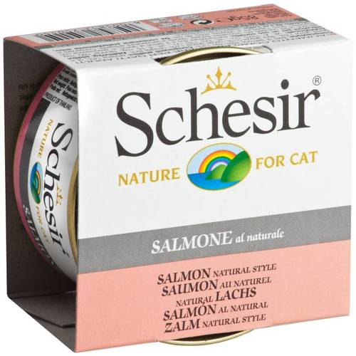 Cheezer Salmon Cans, Natural Cat Food for Adult Cats, 85g