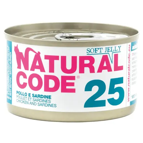 Natural Code Canned Chicken and Sardines with Jelly for Cats 85g