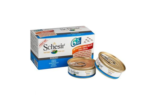 معلبات شيزر تونة في الماء المطهي للقطط 6 × 50g