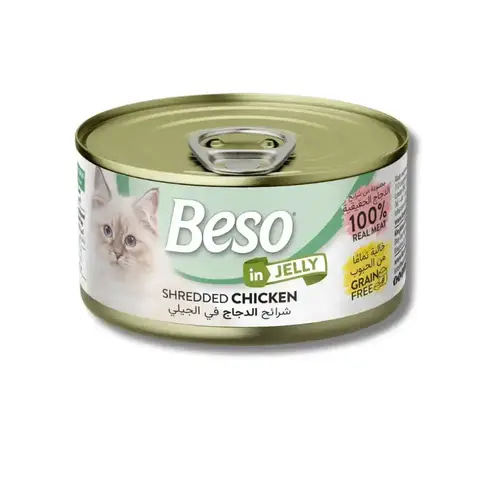 Beso Canned Chicken Strips in Jelly for Adult Cats 85g