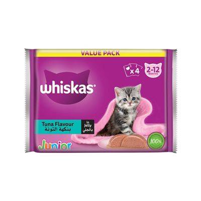 Whiskas Junior Tuna in Jelly Wet Food for Kittens – 4 × 80 g Pouches