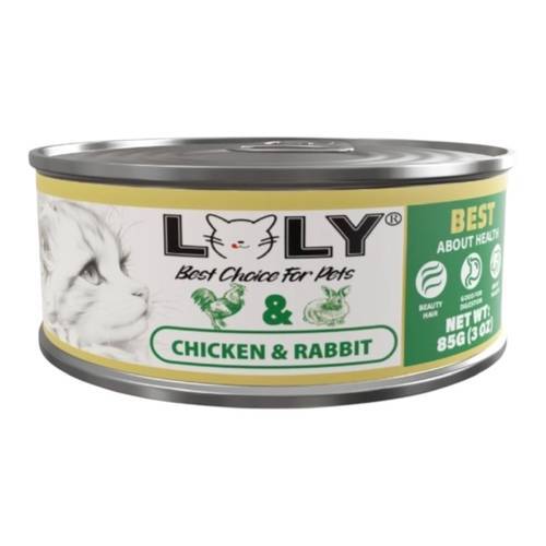 معلبات لولي بالدجاج والارانب في المرق للقطط 85g