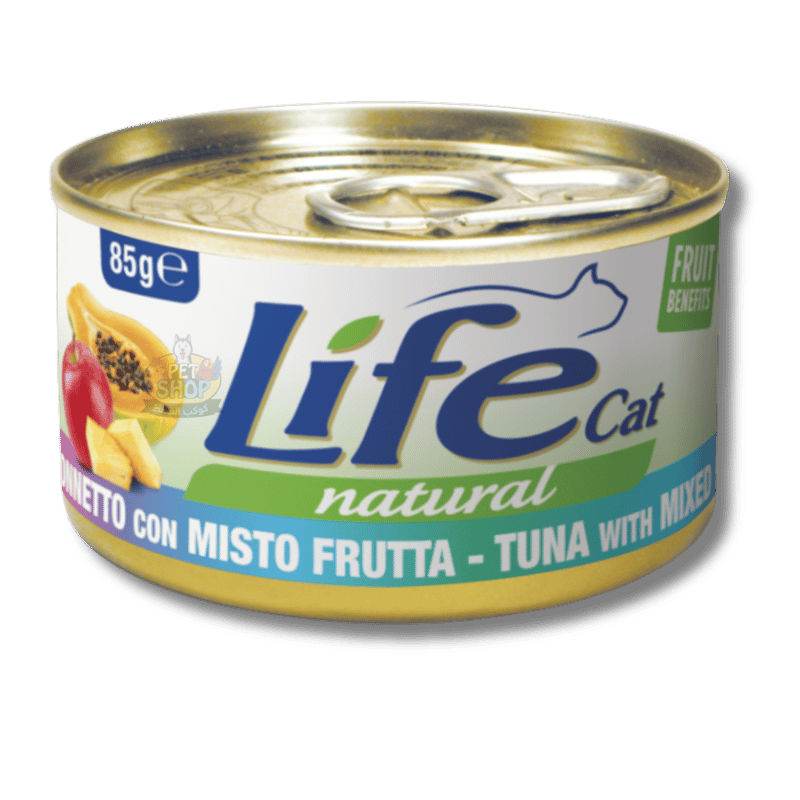 Life Cat Tuna Cans with Mixed Fruit for Cats 85g