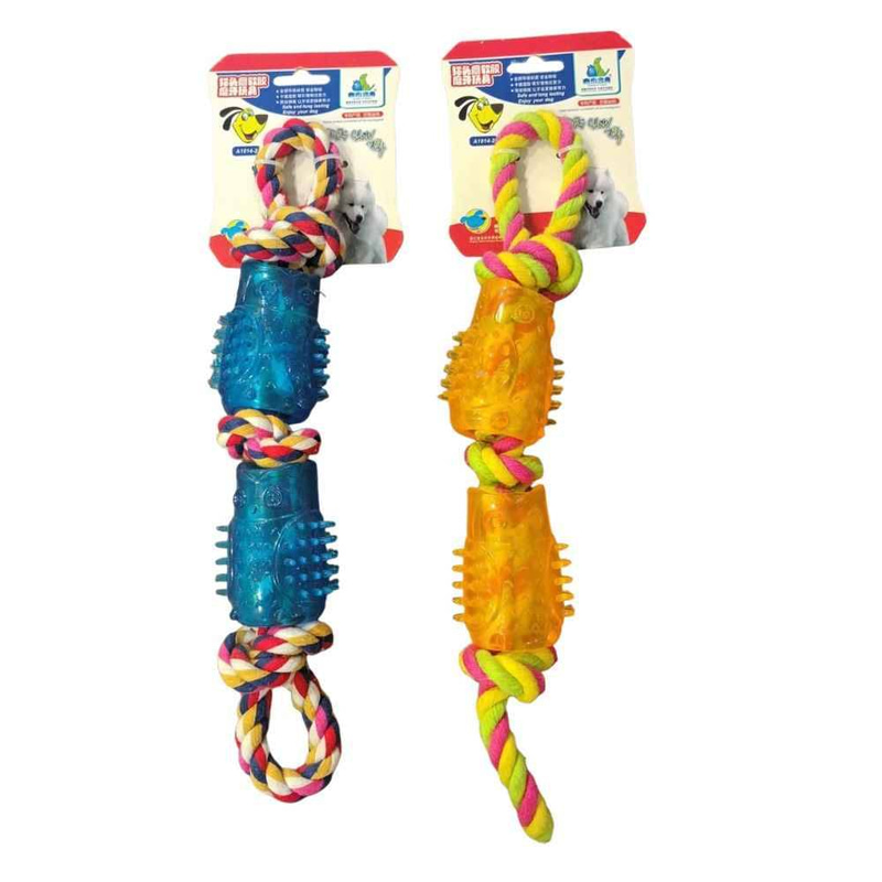 Owl toy for dogs, hanging on string, 2 cats, multiple colors
