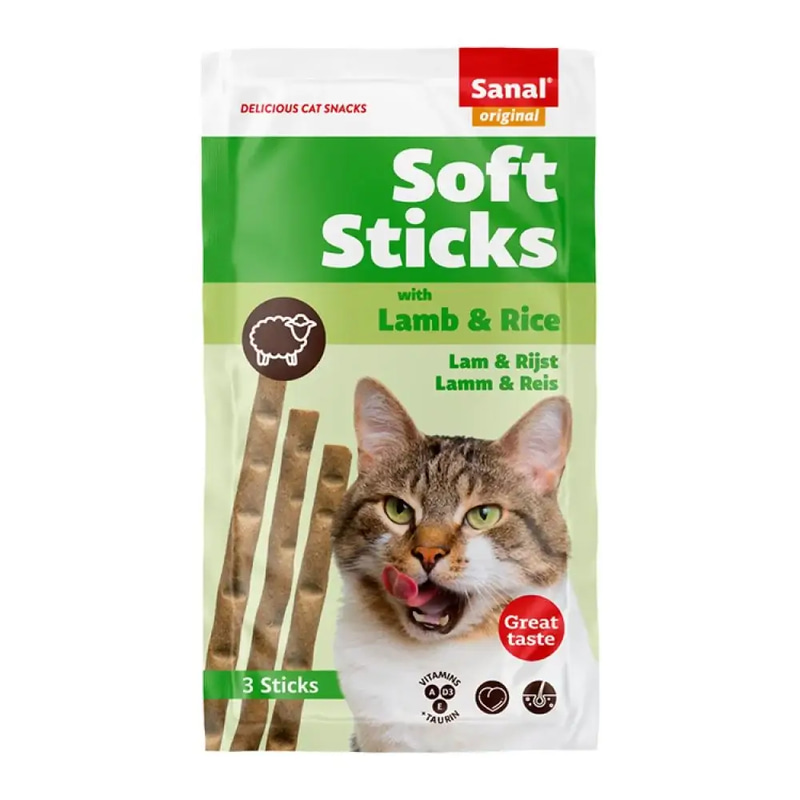 مكافآت سنال اعواد الخروف للقطط 3×15g