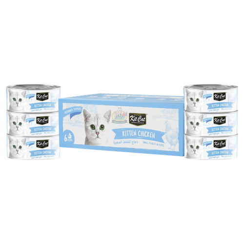 معلبات كت كات الدجاج بالجيلي للقطط الصغيرة 6×50g