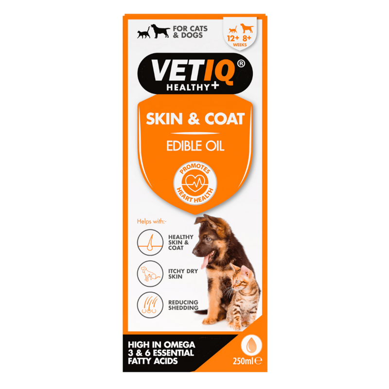 Veet IQ Skin & Coat Strengthening Oil for Cats and Dogs, 250ml