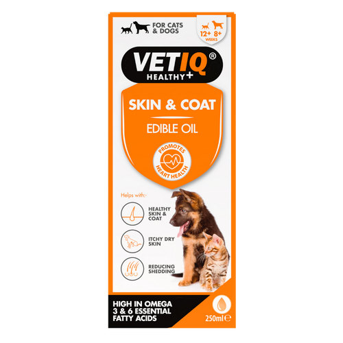 Veet IQ Skin & Coat Strengthening Oil for Cats and Dogs, 250ml