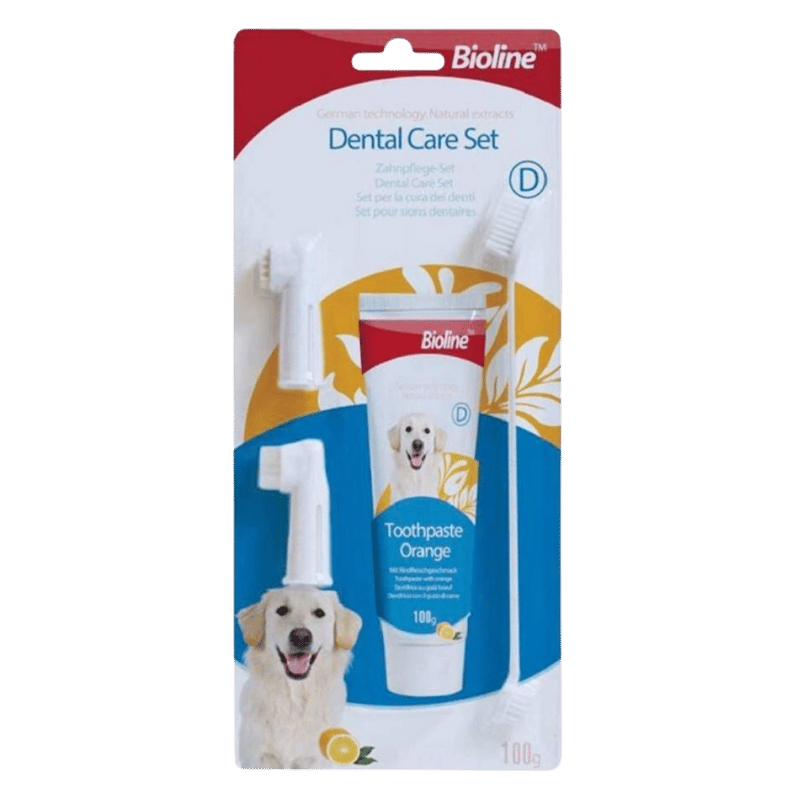 Biolin Dental Care Kit, Orange Flavor for Dogs, 100g