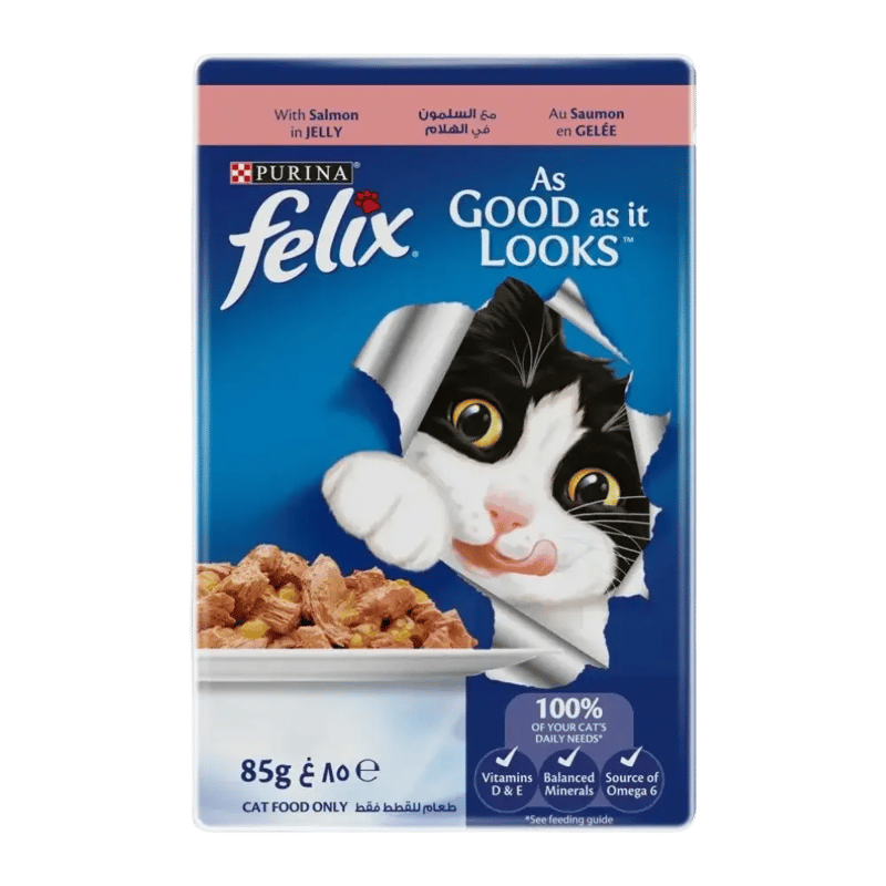 اظرف فيلكس سلمون جيلي 85g