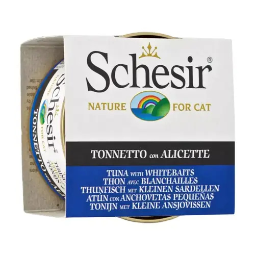 Canned tuna with white fish for adult cats 85g