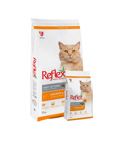 Reflex dry food with chicken and rice for adult cats