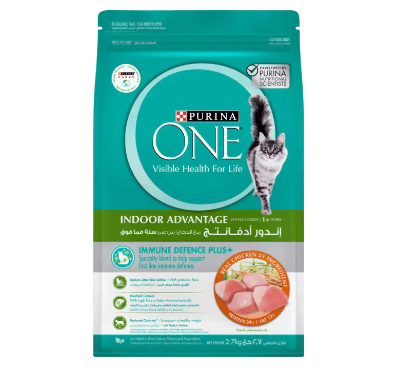 Purina One Indoor Advantage Dry Food with Chicken for Cats (2.7kg)