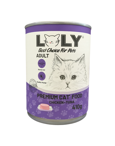 Lolly Chicken & Tuna Cans for Adult Cats 410g