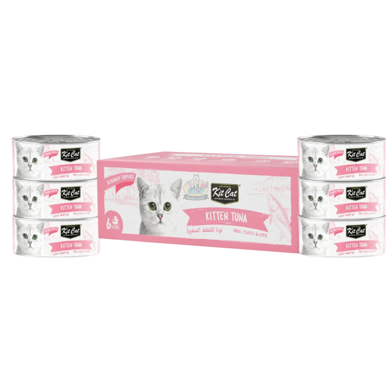 معلبات كت كات التونة بالجيلي للقطط الصغيرة 6×50g